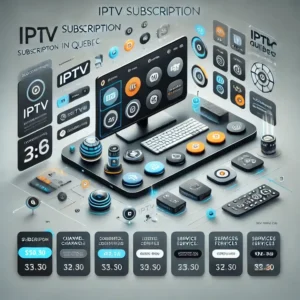 Abonnement IPTV Page moderne de souscription avec options IPTV et boutons d'abonnement
