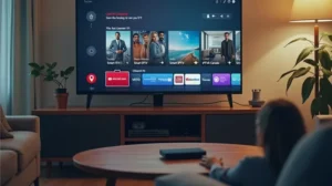 IPTV Gratuit Québec  sur une Smart TV avec des applications comme Smart IPTV 