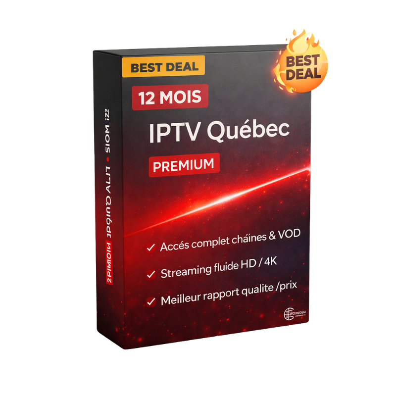 Abonnement IPTV Québec 12 Mois Premium