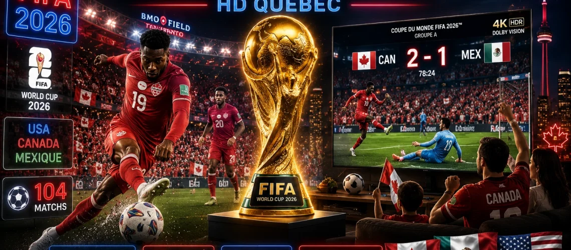 IPTV Coupe du Monde Canada 2026 - FIFA Mondial USA Canada Mexique 104 matchs Alphonso Davies Jonathan David 4K HDR Dolby Vision RDS TSN