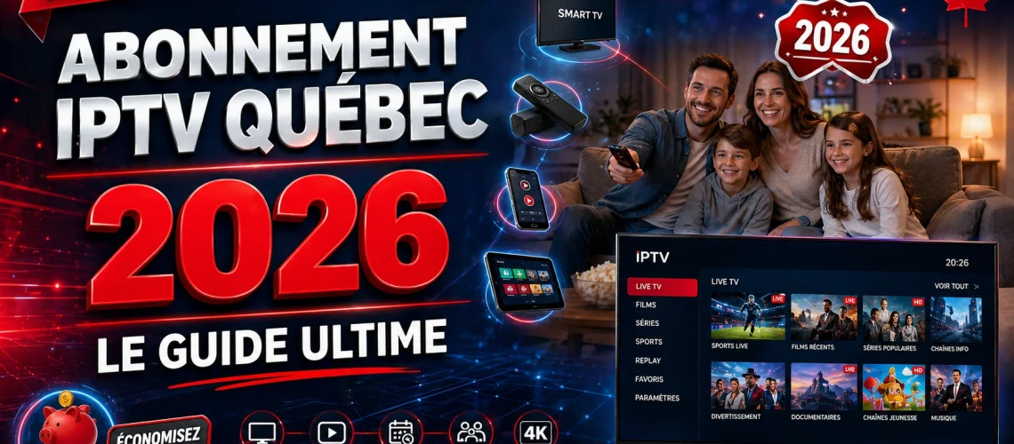Abonnement IPTV Québec 2026 — guide ultime pour familles canadiennes avec 5000 chaînes, VOD illimitée, 4K UHD et économies de 1000$/an