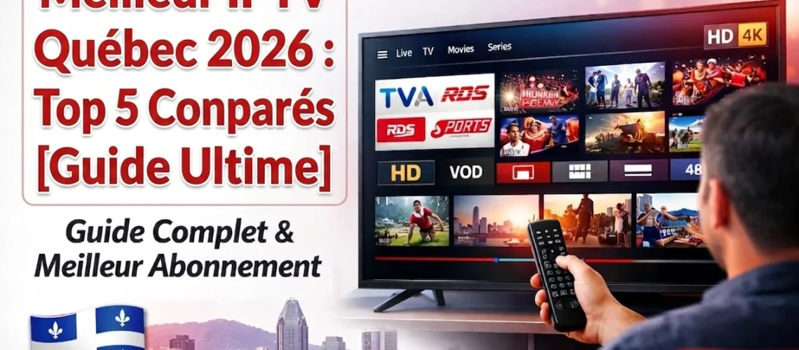 Meilleur IPTV Québec 2026 – Top 5 comparés avec TVA, RDS et chaînes HD sur Smart TV